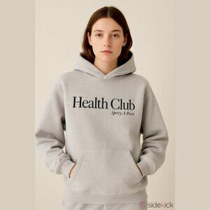 Sporty & Rich Health Club Hoodie Heather Gray